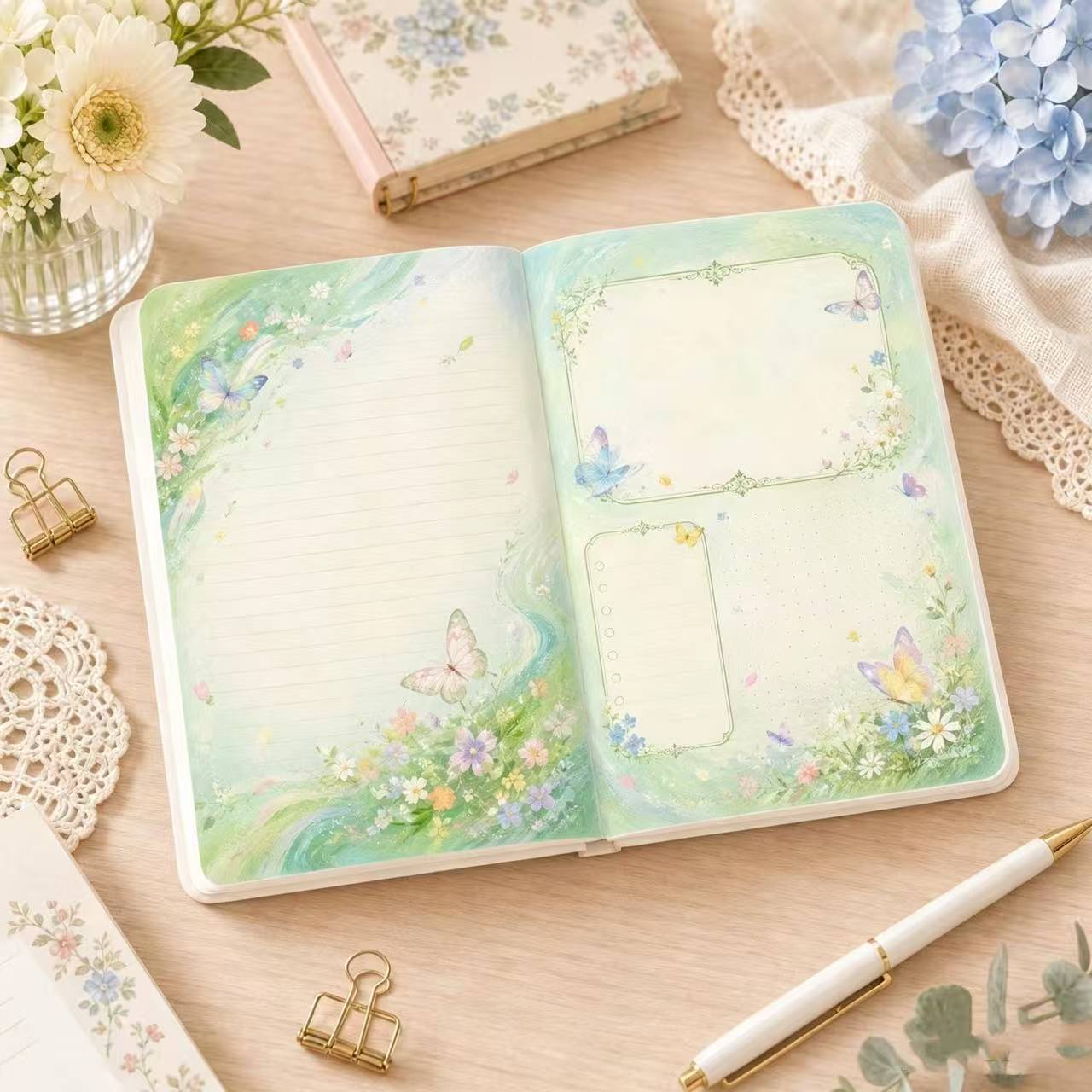 Vintage Butterfly Leather Note - đánh giá và giá Vintage Leather Journal Notebook