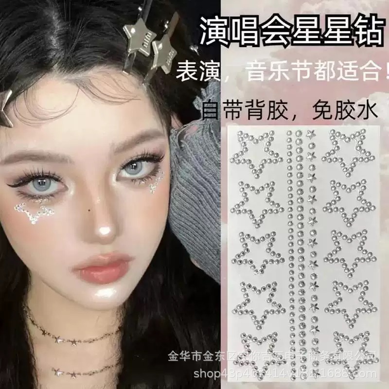 Waterproof Rhinestone Face Sti - đánh giá và giá Music