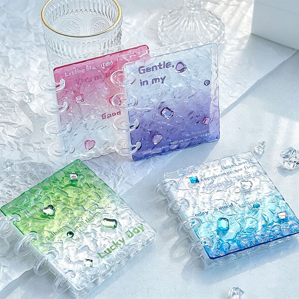Water Ripple Gradient Acrylic  - đánh giá và giá Kpop Photo Card Binder 3 Inch