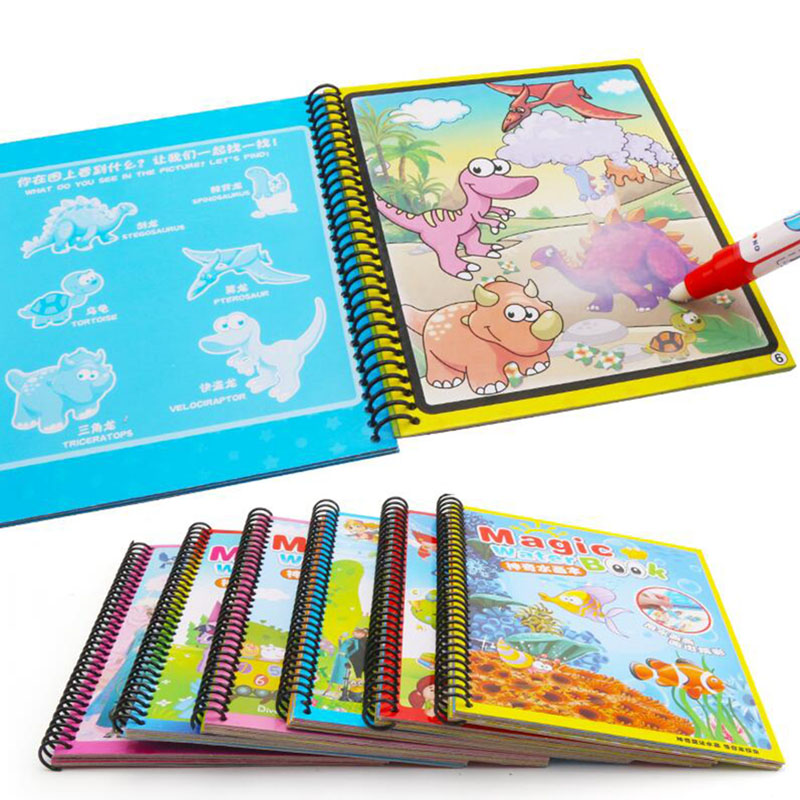 Hoạt Hình Nước Ma Thuật Vẽ Sác - đánh giá và giá Reusable Water Magic Coloring Book