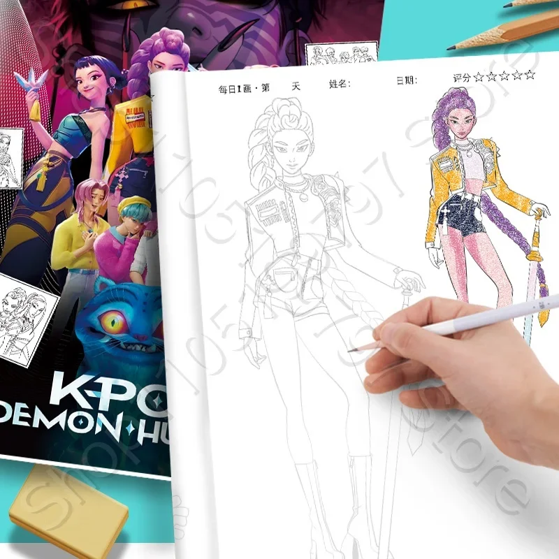 Anime Gilrs Lumi Mila Zoi Hunt - đánh giá và giá Adult Coloring Book Stress Relief